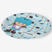 Hockey-speler Papieren Bordje (Gekanteld)