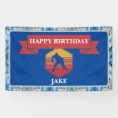 Hockey Speler Verjaardagsfeestje Spandoek (Horizontaal)