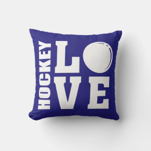 Hockey-spelers, Love Hockey, Blue Kussen