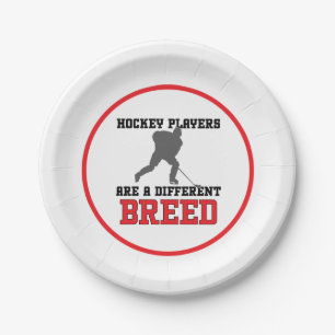 Hockey-spelers zijn een ander ras papieren bordje