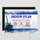 HOCKEY SPLASH Bar Mitswa uitnodiging (Voorkant / Achterkant)