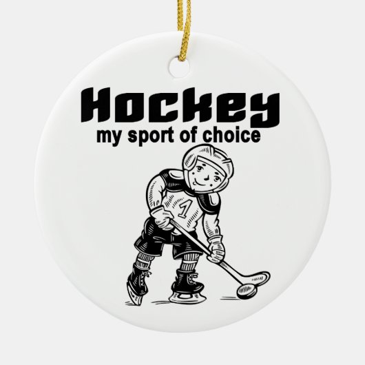Hockey Sport van Choice Tshirts en Gifts Keramisch Ornament (Voorkant)