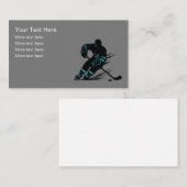 Hockey Sports Thème Carte de visite Design (Devant / Derrière)