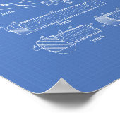 Hockey Stick End Buffer 1927 - Blauwdruk Poster (Hoek)