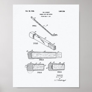 Hockey Stick End Buffer 1927 - Whitepaper Poster