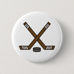 Hockey Sticks en Puck Ronde Button 5,7 Cm