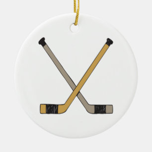 Hockey Sticks Keramisch Ornament