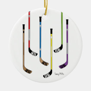 Hockey Sticks Keramisch Ornament
