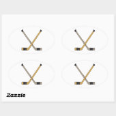 Hockey Sticks Ovale Sticker (Vel)