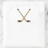 Hockey Sticks Ovale Sticker (Tas)