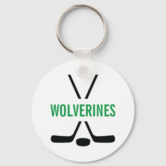 Hockey Sticks Personalized Sleutelhanger (Voorkant)
