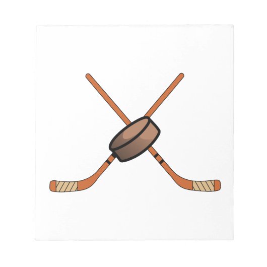 Hockey Sticks & Puck Notitieblok (Voorkant)