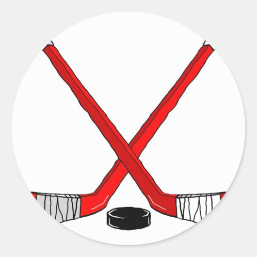 Hockey Sticks Ronde Sticker (Voorkant)