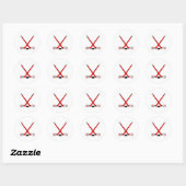 Hockey Sticks Ronde Sticker (Vel)