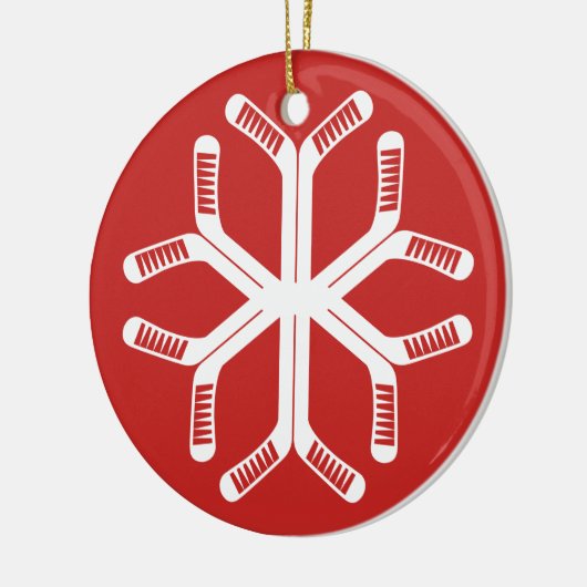 Hockey Sticks Snowflake Holiday Decorting Keramisch Ornament (Links)