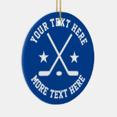Hockey sur glace sur mesure ornement de Noël (Droite)