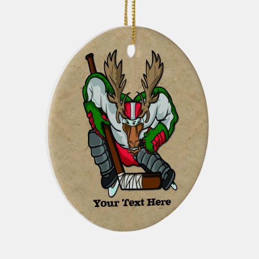 Hockey sur l'orignal - Ornement à 2 faces (Droite)