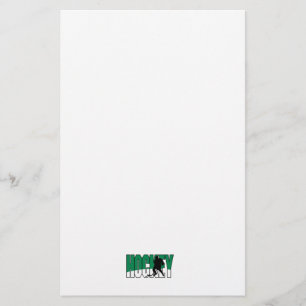hockey tekst groen briefpapier
