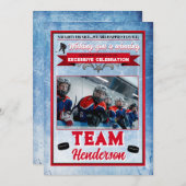 Hockey Thème 1 photo Carte de Noël (Devant / Derrière)