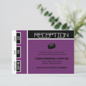 Hockey Ticket Trouwreceptie Kaart (Staand voorkant)