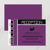 Hockey Ticket Trouwreceptie Kaart (Voorkant / Achterkant)