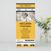 Hockey Ticket Wedding Uitnodiging (Staand voorkant)