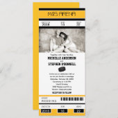 Hockey Ticket Wedding Uitnodiging (Voorkant / Achterkant)