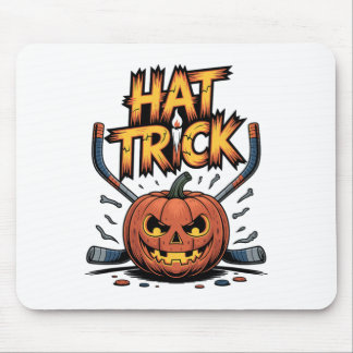 Hockey Trick Halloween Griezige Pompoen IJshockey Muismat