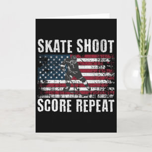 Hockey Usa Amerikaanse Vlag Grappige Vierde Juli H Kaart