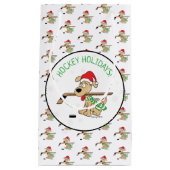 Hockey Vacances Chien de hockey Petit sac cadeau (Devant)