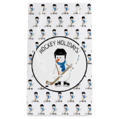 Hockey Vacances Hockey Snowman Petit sac cadeau (Devant)