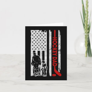 Hockey Vader Amerikaanse Vlag Vaderdag Cadeau voor Kaart
