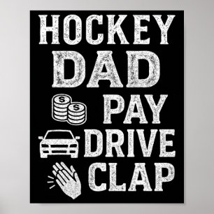 Hockey Vader Betaal Rijden Klap Grappige Vader Tak Poster