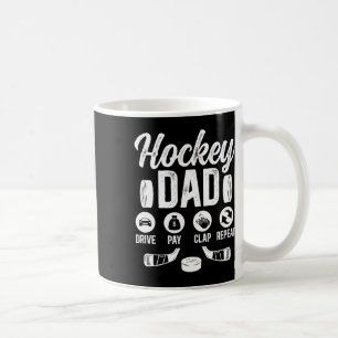 Hockey Vader Rij Betalen Klappen IJshockey Speler Koffiemok