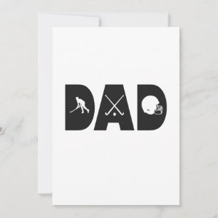 Hockey Vader Vaderdag ijshockey Speler Cadeau  Kaart