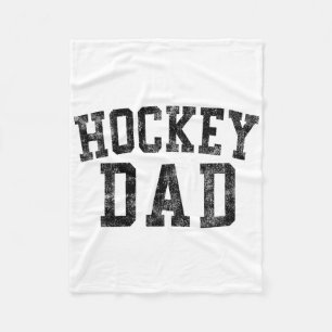 Hockey Vader Verjaardag Clic Vet Lettertype Hockey Fleece Deken