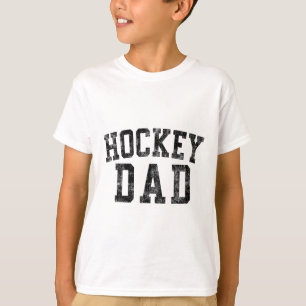 Hockey Vader Verjaardag Clic Vet Lettertype Hockey T-shirt