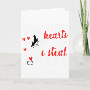 Hockey Valentines stelen harten zoals ik de puck s Kaart