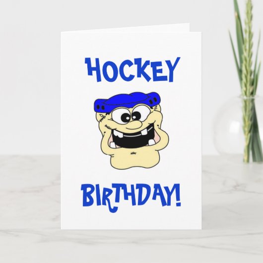 Hockey Verjaardag Kaart (Voorkant)