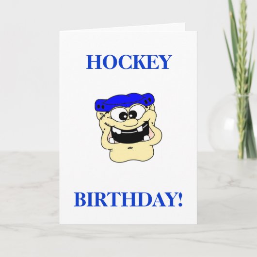 Hockey Verjaardag Kaart (Voorkant)