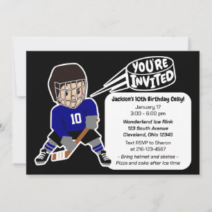 Hockey Verjaardagsfeest Leuk Retro Ontwerp Kaart