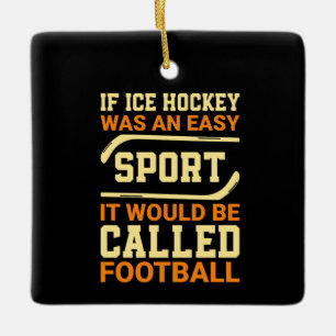 Hockey Versus Football Keramisch Ornament