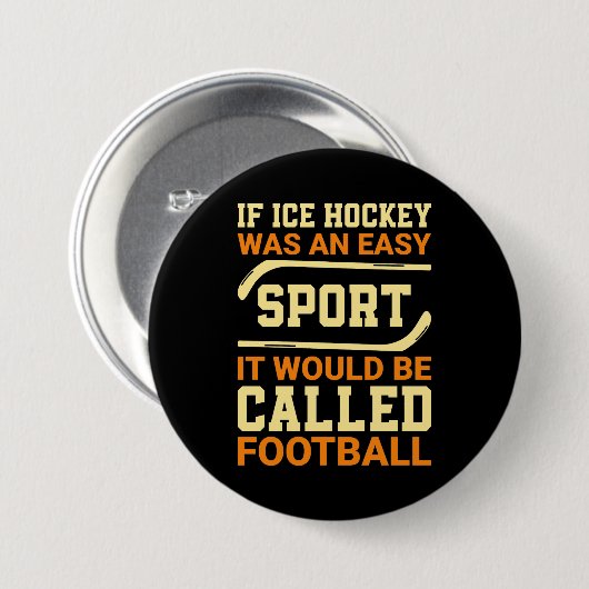 Hockey Versus Football Ronde Button 7,6 Cm (Voorkant /achterkant)