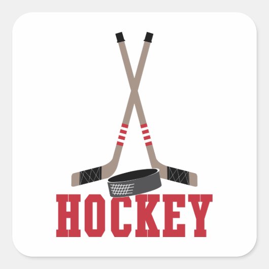 Hockey Vierkante Sticker (Voorkant)