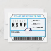HOCKEY VIP REPY CARD Bar Bat mitzvah Invitation (Devant)