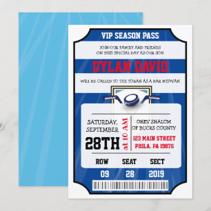 HOCKEY VIP TICKET Bar/Bat Mitzvah Uitnodiging