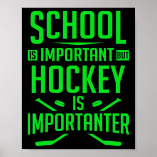 Hockey voor jongens 8-12 ijshockeyspeler poster