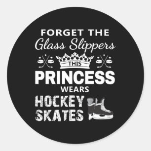 Hockey voor meisjes - Deze prinses draagt Hockey S Ronde Sticker