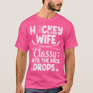 Hockey vrouw van een hockeyspeler Funny Ice Hockey T-shirt