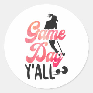 Hockey Wedstrijd Dag Allemaal Ronde Sticker